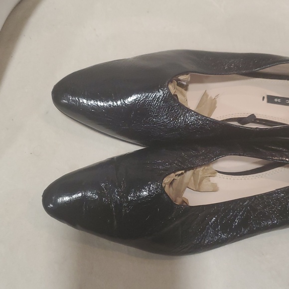 Zara Sleek Black Women's Loafers Flats Sz 38 - Picture 14 of 16